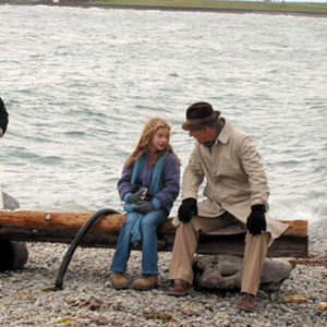2002, EMILE: With Theo Crane as Emiles nieces child, oceanside on Vancouver Island B.C.  - Photo by Keith Stern