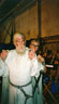 Gandalf the White disrobing, fresh from battle