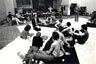 Rehearsal with director John Barton: Michael Williams, ?, Cherie Lunghei, Cicily Berry, Leonard Preston John Barton, Greg Hicks, and from right: Roger Rhees, John Woodvine