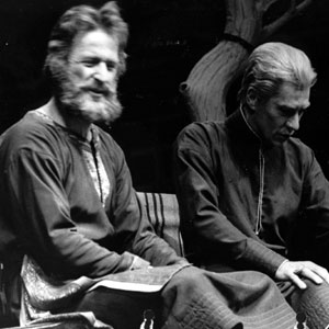 1976, THE WINTER'S TALE: Camillo (Bob Peck) and Leontes (Ian McKellen)  