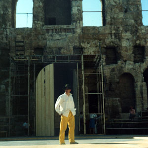 1985, CORIOLANUS (1984-5): Rehearsal at the Herodus Atticus Theatre in Athens  