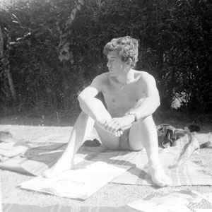 1965, ARMSTRONG'S LAST GOODNIGHT: Outside the Festival Theatre Chichester during the National Theatres summer sojourn  