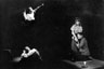 James Cairncross, Andrew Keir and Ian McKellen (Sparky) at the feet of Josie Kidd.