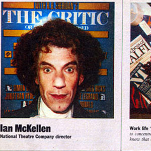 1985, THE CRITIC: Photo essay in The Sunday Times, 15 September 1985  - Photo by Ian McKellen