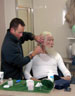 In make-up trailer, May 2000