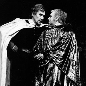 1975, KING JOHN: Philip the Bastard (Ian McKellen) and King John (Emrys Cooper)  