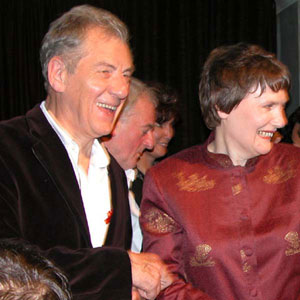 2003, THE LORD OF THE RINGS: RETURN OF THE KING: With New Zealand Prime Minister Helen Clark at Parliament reception  - Photo by Keith Stern