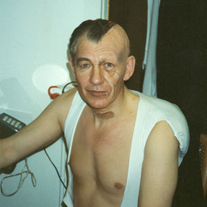 In dressing room