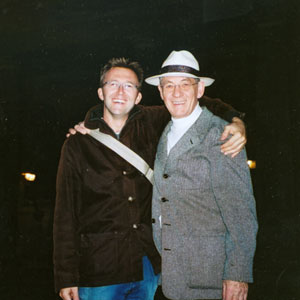 2003, EMILE: Director Carl Bessai and Ian McKellen in London, October 2003  