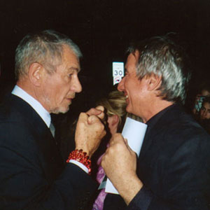 2004, THE LORD OF THE RINGS: RETURN OF THE KING: Ian McKellen and Keith Stern outside Vanity Fair party, Oscars 2004.  - Photo by Richard Swaidan