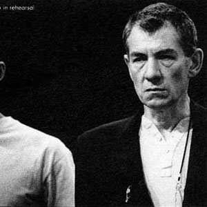 Mark Strong (First Murderer - Lord Lovel - Duke of Norfolk) and Ian McKellen in rehearsal