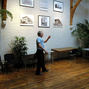 2004, ALADDIN: Vocal exercise to prepare for singing -- rehearsal room at Old Vic  - Photo by Keith Stern