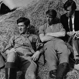 L to R: Ian McKellen, Burris de Benning, David Baxter
<BR><BR><I>The glamorous Burris de Benning was from the States.  I was closer to my countryman David Baxter, who was having a mournful summer. At birth he was a blue baby and before multiple blood transfusions, had been given only 20 or so years to live.  Then in his 20�s, he often mused on life�s vagaries.  He and I shared our free time up and down the slopes of Gstaad and were equally relieved when the unit photographer gave us the news that the film was to be cancelled.</I>