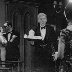 1961, BLACK COFFEE:  L to R: Bridget Turner, John Scarborough, Ian McKellen, Kristine Howarth.<BR><BR><I>I played the ancient butler (Tredwell) with hesitant gait and powdered hair.</I>  