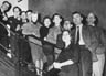 <I>My new friends who introduced me to the friendship of the professional theatre.</I><BR> The Belgrade Theatre Company, L to R: Derek Newark, Brian Bell (Producer), Bernard Kilby, Robert Gillespie, Sheila Keith, Bridget Turner, Ian McKellen, John
Scarborough, Kristine Howarth, Peter French, Ronald Magill