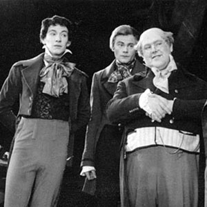1961, MR. PICKWICK: L to R: Snodgrass (Ian McKellen), Winkle (Peter French), Pickwick (Patrick Newell), Jingle (Bernard Kilby), Tupman (Alan Haywood)  