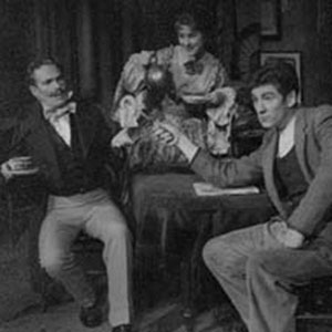 1962, CASTE: Caste, pre-cursor of kitchen-sink drama, was the first play in which a real cup of tea was brewed onstage. L to R: Jonathan Meddings, Josie Kidd, Ian McKellen  