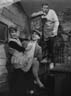 <I>Josie Kidd  and I as sweethearts yet again.  Roger Hammond, a friend from Cambridge, having been to drama school, had now joined the company.</I>