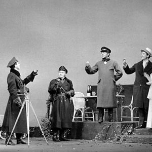 1959, THE THREE SISTERS (Cambridge): Once more, good bye. -- Act 4. Tuzenbach (Ian McKellen) 2nd from right.  