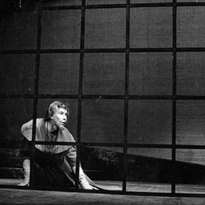 1961, HENRY VI PARTS 2 AND 3 (Cambridge): King Henry (Ian McKellen) and Gloucester (Trevor Bowen)  