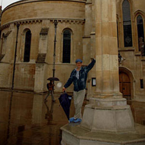 2005, THE DA VINCI CODE: The last time I stood here was over 30 years ago for a photo shoot advertising the BBC television broadcast of Christopher Marlowes <i>Edward 11</i>. Today its too wet for other visitors.  - Photo by Keith Stern