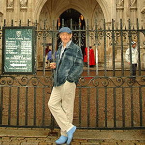 2005, THE DA VINCI CODE: Westminster Abbey is no secret.  It will be interesting when we film in Victoria Street on Saturday and close the traffic that feeds off and into Westminster Square.  Filming for a live audience?  - Photo by Keith Stern