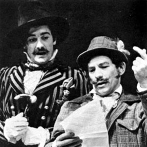 Aguecheek (Roger Rees) and Belch (Ian McKellen)