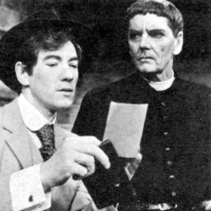1972, 'TIS PITY SHE'S A WHORE: Giovanni (Ian McKellen) and Bonaventura (Robert Eddison)  