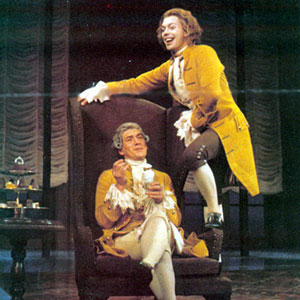 Salieri (Ian McKellen) and Mozart (Tim Curry)