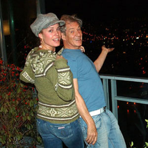 With Rebecca Romijn, Vancouver, October 2005
