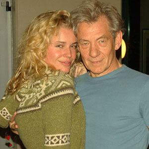 With Rebecca Romijn, Vancouver, October 2005