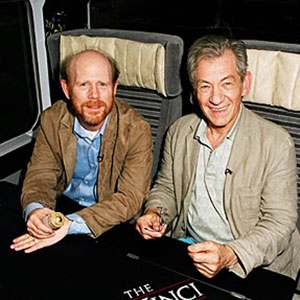 2006, THE DA VINCI CODE: On board Eurostar train The Da Vinci Code with Ron Howard, 16 May 2006  - Photo by Steve Myers/Rex Features