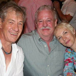 2006, A KNIGHT OUT IN LOS ANGELES (2006): With Armistead Maupin and Annie Lennox, post-show  - Photo by Richard Swaidan