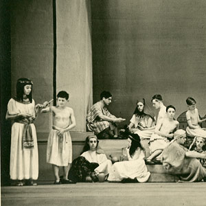The market at Avaris: Do you see that woman? -- Potiphar (D Thomasson).  Ian McKellen far left