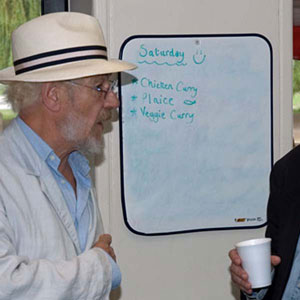 With Sir Trevor Nunn, RSC Green Room, April 2007