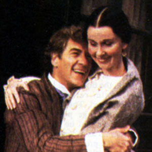 1986, WILD HONEY (Broadway): Platonov (Ian McKellen) and his wife (Kate Burton)  - Photo by Frederic Ohringer