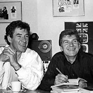 Ian McKellen at a book-signing for Walter with its author David Cook.