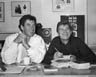 Ian McKellen at a book-signing for Walter with its author David Cook.