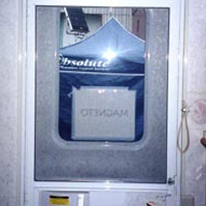 1999, X-MEN: View from inside dressing room trailer, Toronto  - Photo by Ian McKellen