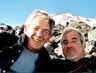 Ian McKellen and Webmaster Keith Stern on slopes of Ruapehu