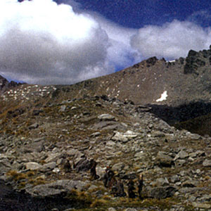 The Fellowship crossing the mountains