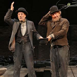 Vladimir (Patrick Stewart) and Estragon (Ian McKellen) in Waiting for Godot