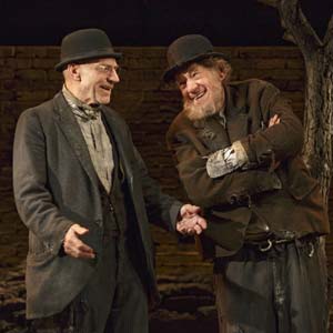 Vladimir (Patrick Stewart) and Estragon (Ian McKellen) in Waiting for Godot