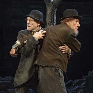 Vladimir (Patrick Stewart) and Estragon (Ian McKellen) in Waiting for Godot