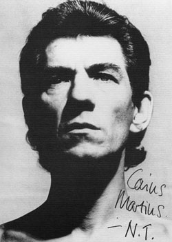 Ian McKellen as Caius Martius, in Coriolanus