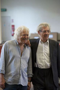 Ian McKellen and Michael Pennington in The Syndicate (Rehearsal)
